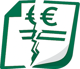 Logo BezwaarMaken.net - Icoon van een verscheurde onterechte parkeerboete